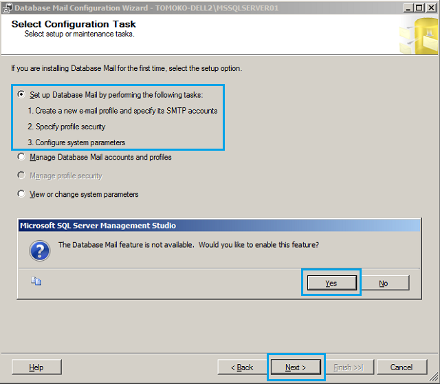 Sql server e gmail smtp sql server t