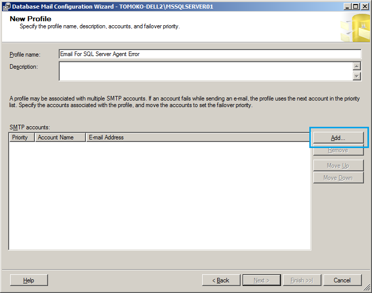 Sql server e gmail smtp sql server t