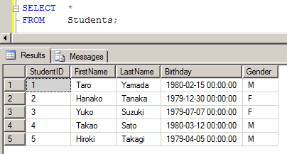 sql 全レコード 全カラム 取得