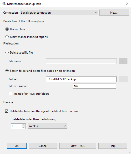 SQL Server - メンテナンスクリーンアップタスクでファイルが削除されない時の対処方法 2