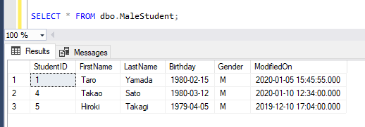 Sql Server テーブルを変更してもビューは自動的に更新されない Sql Server T Sqlに関するコラム Sql Server 入門