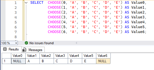 CHOOSE 関数の使い方 1