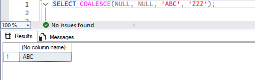COALESCE 関数の使い方 1