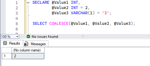 COALESCE 関数の使い方 2