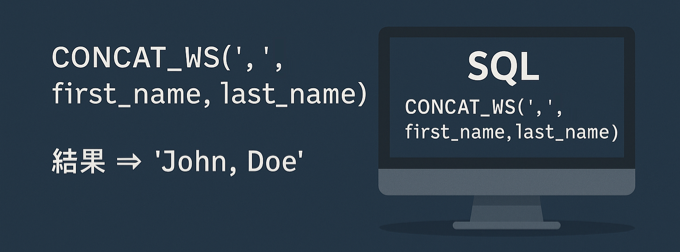 CONCAT_WS 関数の使い方と注意点 0