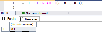 GREATEST 関数の使い方 1