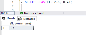 LEAST 関数の使い方 1