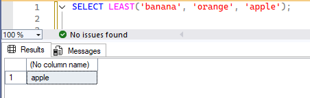 LEAST 関数の使い方 2
