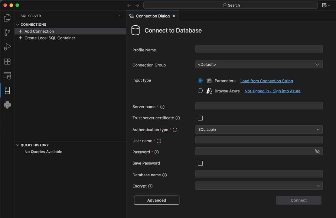 VS Code の MSSQL エクステンションを使って SQL Server に接続する方法 6