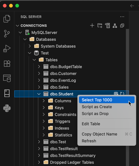 VS Code の MSSQL エクステンションを使って SQL Server に接続する方法 9